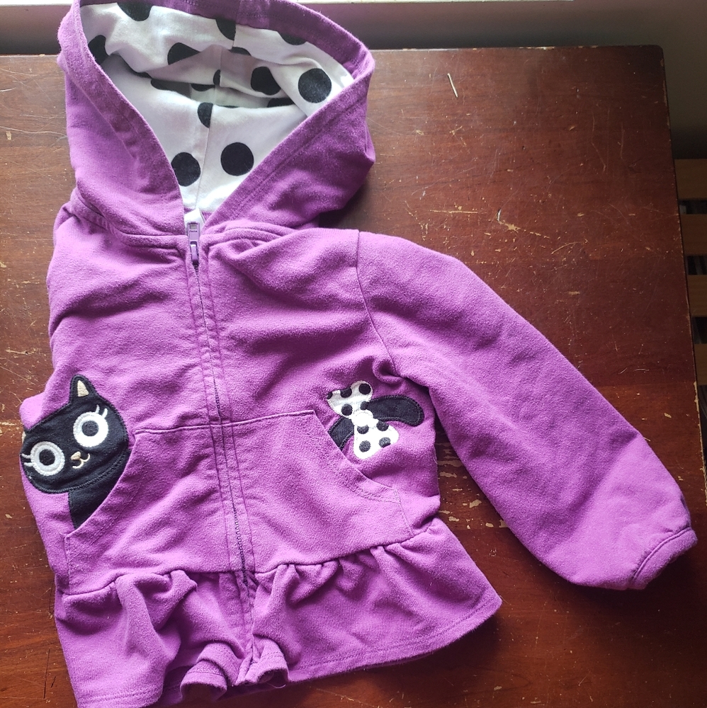 Girls 2t-3t Vintage Gymboree purple hooded jacket